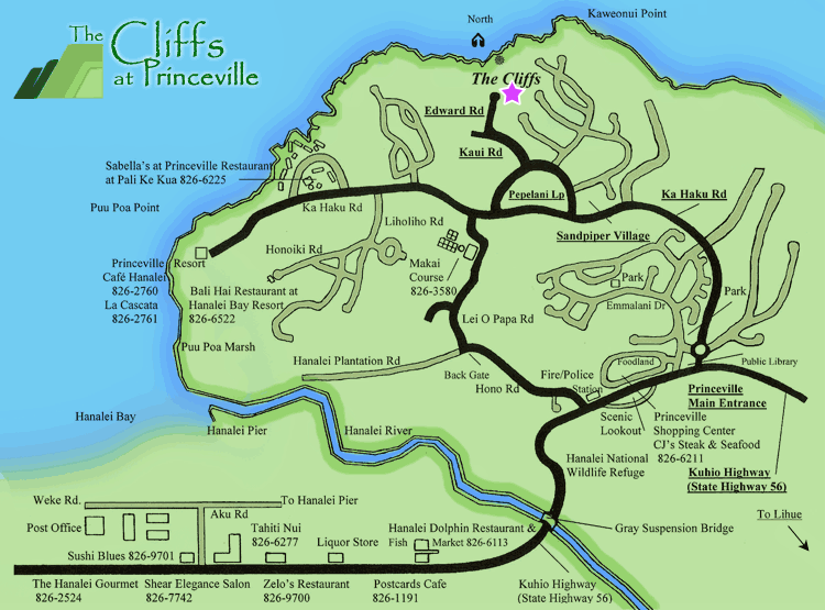 map of Princeville